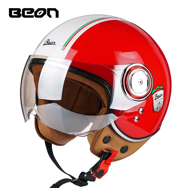 BEON B110B Matte Black  ITALY STYLE RETRO VINTAGE HELMETS OPEN FACE HELMATS MOTORCYCLE Motorbike SCOOTER HALF HELM CASCOS MOTOS