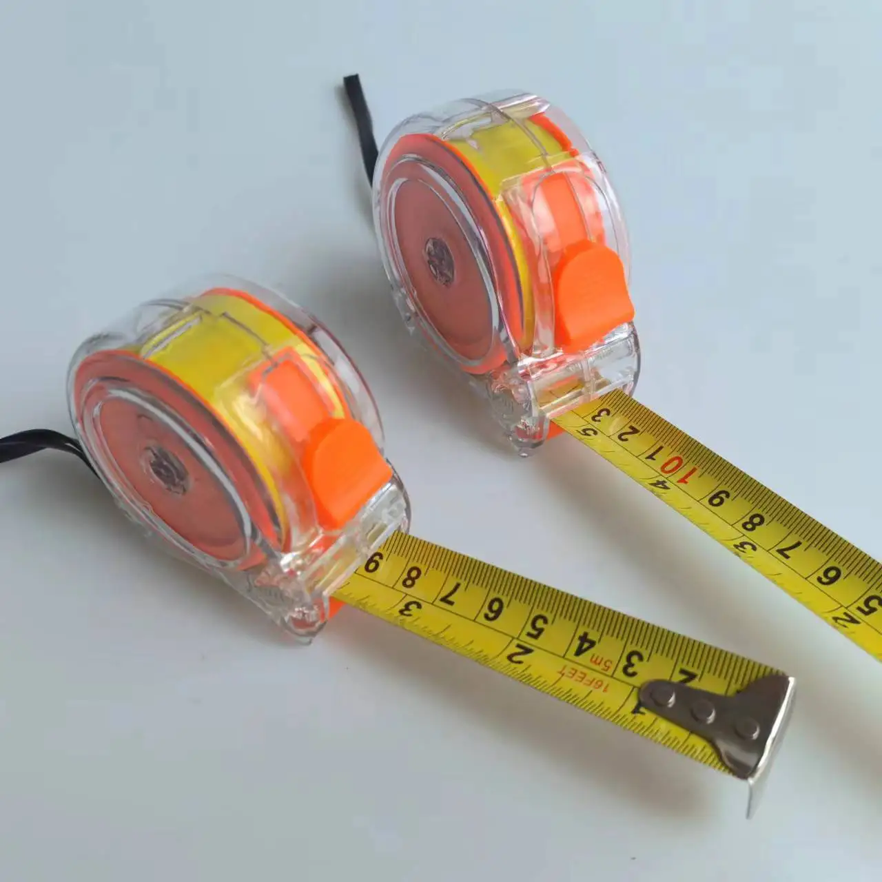 China Wholesale ABS Plastic Transparent Body Tape Measure 3m Steel Measuring Tape