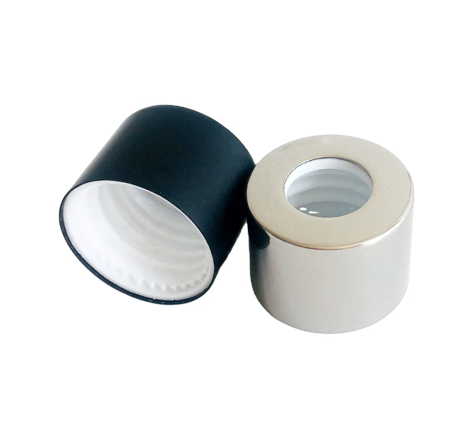 Матовая черная алюминиевая капельница для бутылки эфирного масла, 20 мм