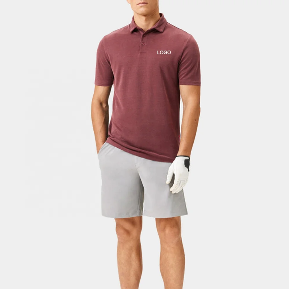 embroidery solid plain cotton polyester spandex quick drying Breathable sport golf corporate work Polo Shirt for men uniforms
