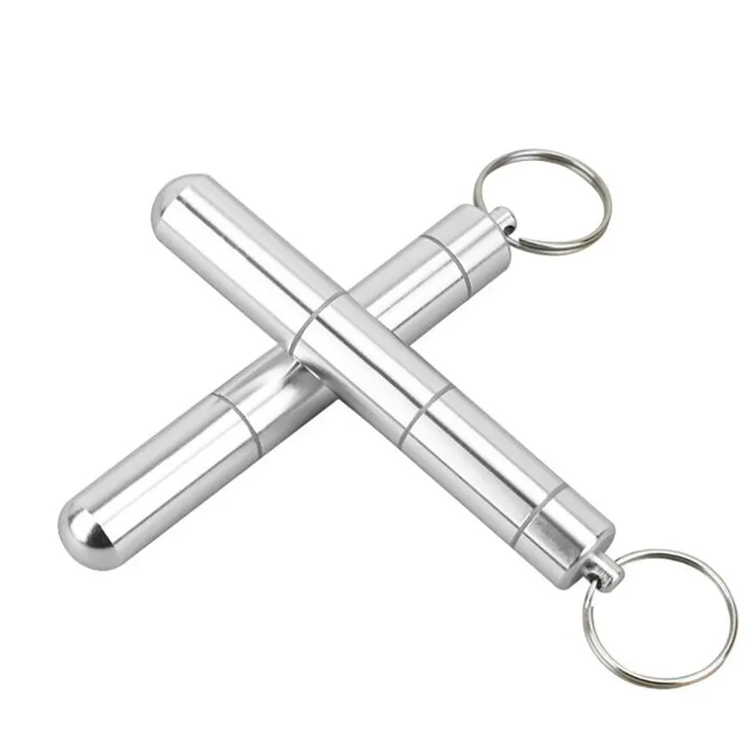 Aluminum Alloy Cigarette Case Portable Smoking Cigarette Boxes Storage Case Multi-functional Waterproof Outdoor Medicine Bottle