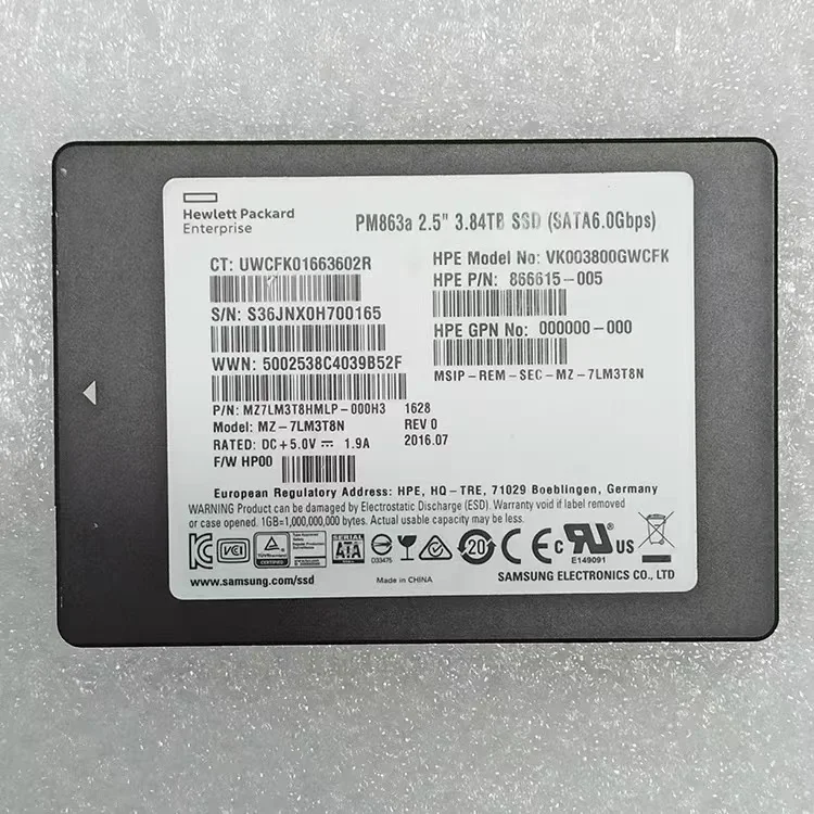 Горячая Распродажа, HPE S4510 PM 1643 7,68 T Data Center Enterprise SSD SATA для hpe сервера