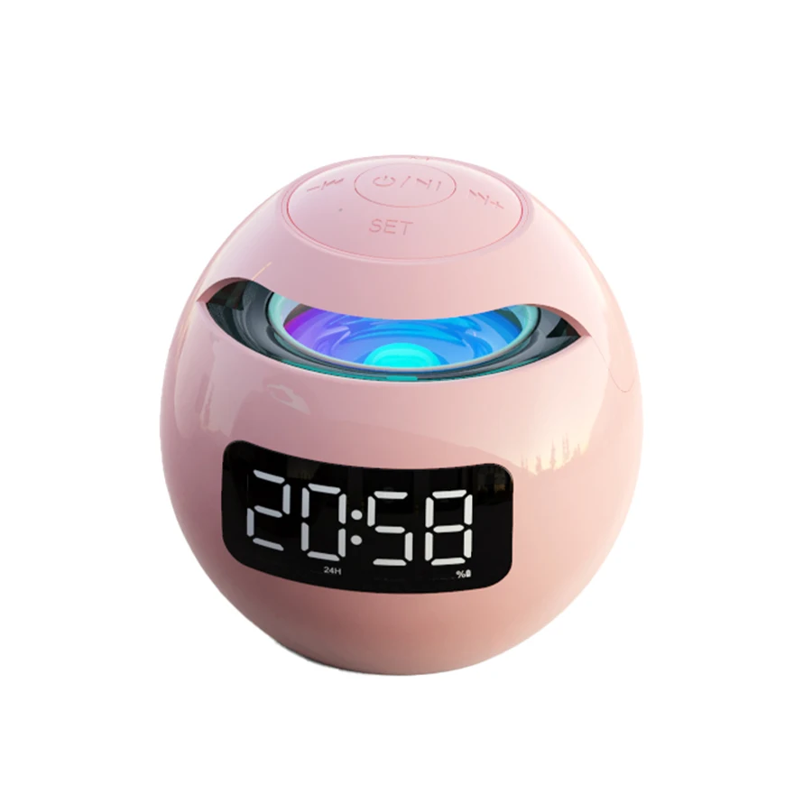 Multifunction Alarm Clock Speaker Wireless Bluetooth Speaker Colorful Subwoofer With High Sound Quality loudspeaker