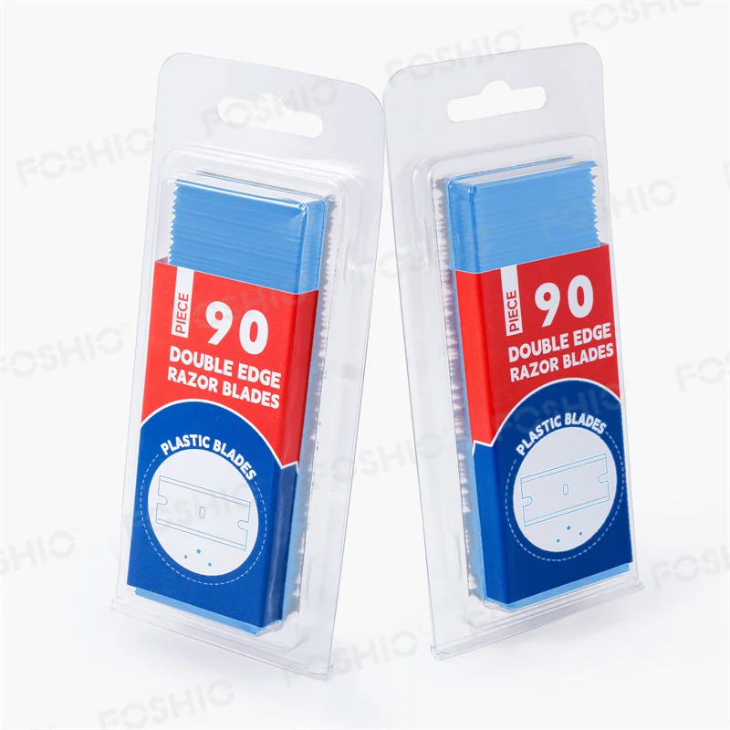 Foshio Wholesale Design Plastic Double Edged Razor Blade Black For Plastic Scraper Tool