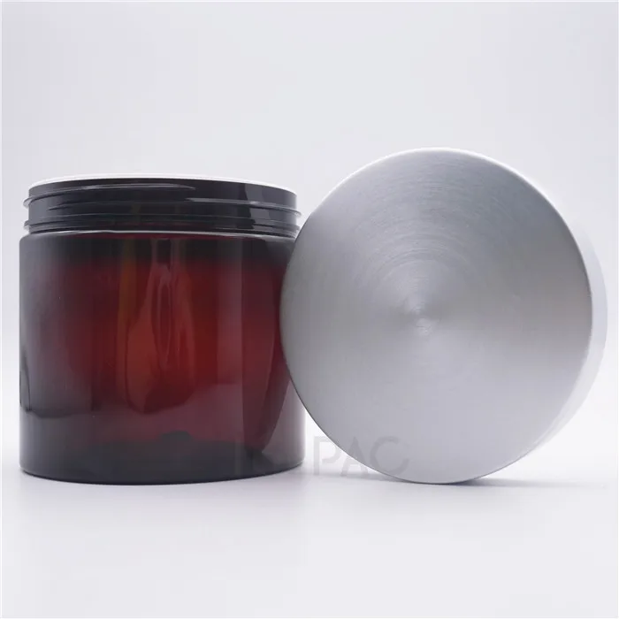 wire drawing lid hair cream flat 89mm screw top pet hard plastic jar 450ml