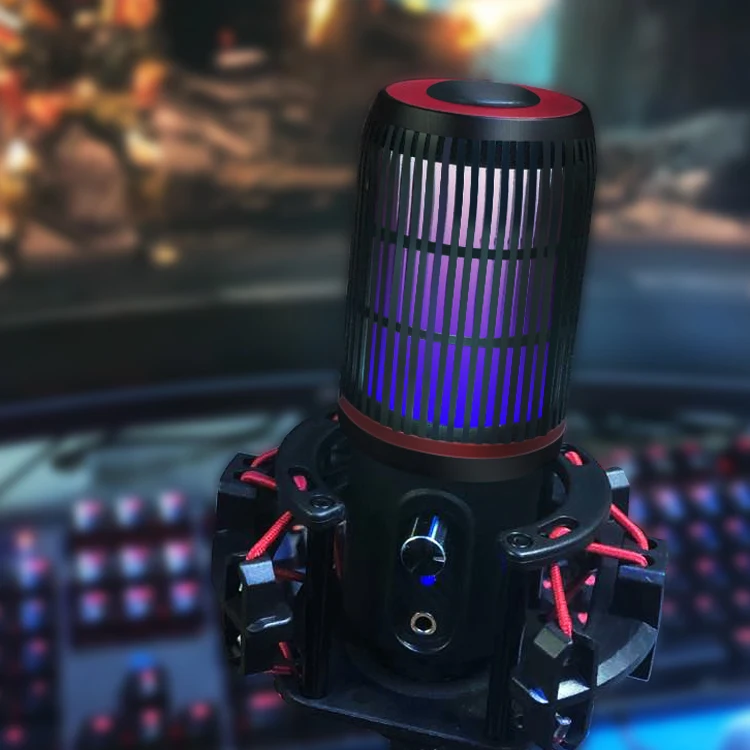 New Creative design RGB USB Condenser microphone Recording Youtube Mic Online Gaming desktop Computer microphone