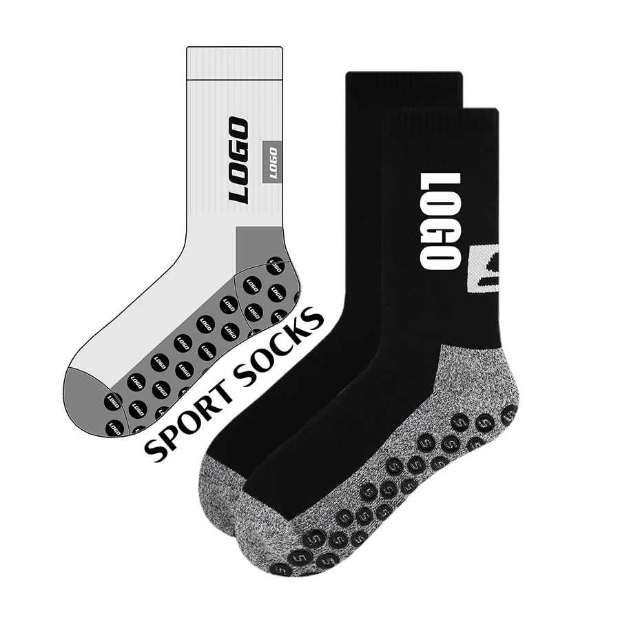 FREE DESIGN & MOCKUP High quality sports sox colorful non anti slip soccer athletic mens custom logo youth football grip socks