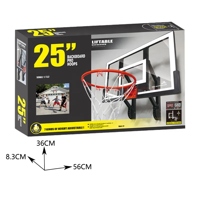 55 CM Movable arm lift basketball board wall type outdoor portable adjustable basketball board for kids adults