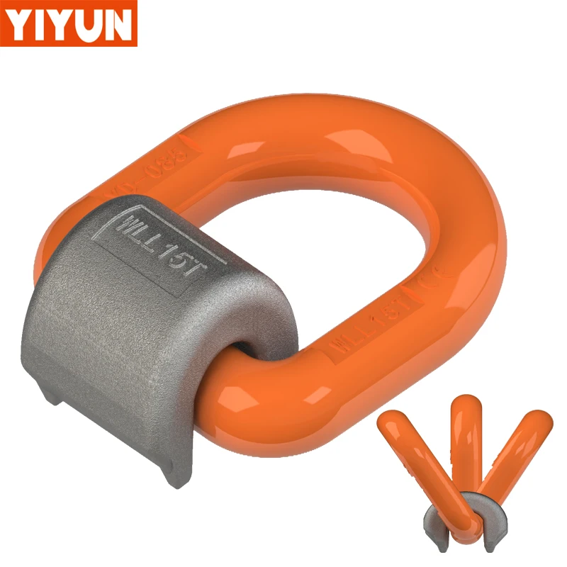 Industrial heavy loads lifting D ring /Grade 80 Spring Loaded Lashing Ring