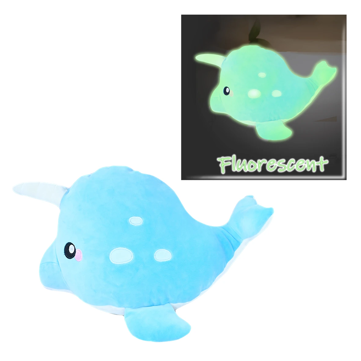 Plush Manufacturer Custom Logo Special Luminous Material Plush Toy Soft Doll Fluorescent Animal Plush Toy