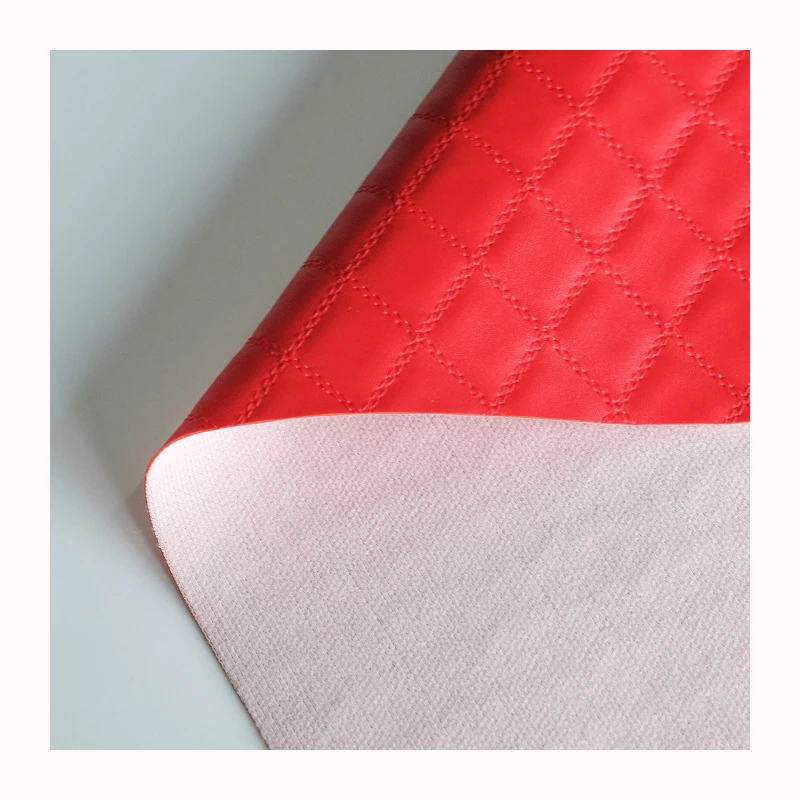 Jiangyin sunrise wholesale embossed PVC synthetic leather fabric material for bag