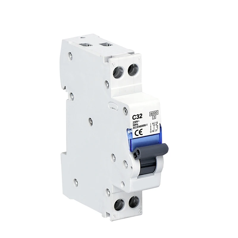 Brand new original miniature circuit breaker HONI Brand High Quality  6KA  MCB 1P+N 32A  MCB contacteur chint