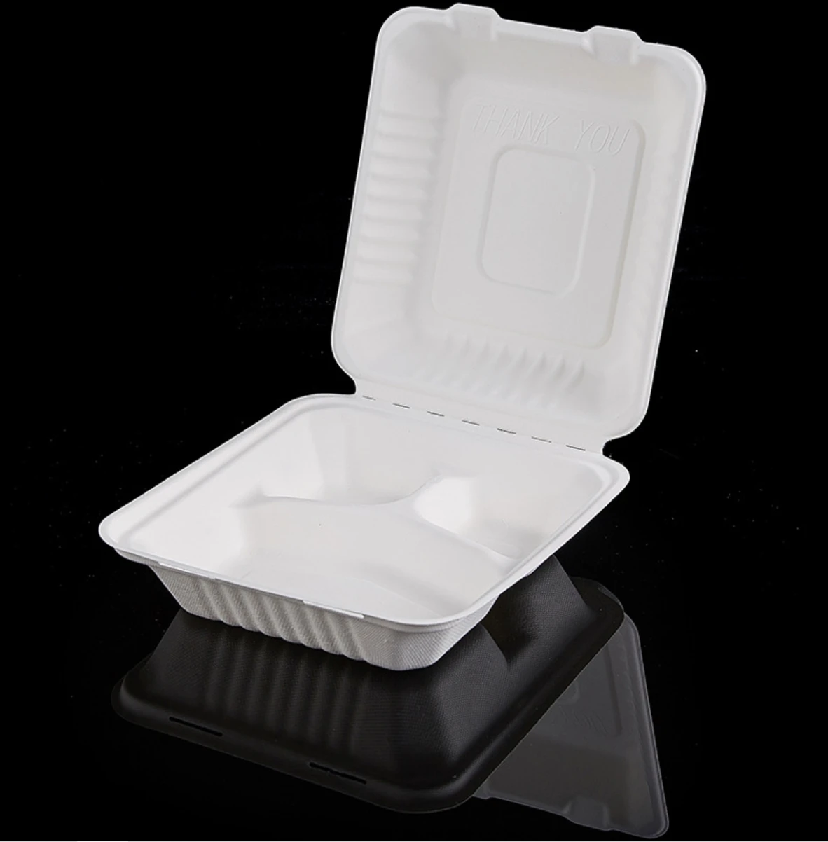 
Attractive price new type three-compartment clamshell lunch box three-compartment lunch box 