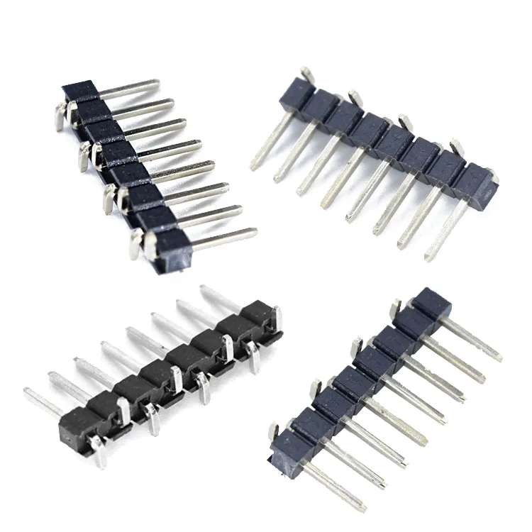 Xyfw Pin Header Male 1X20 Pin 2,54 1.27mm 2.0mm 1 Row Smt 12pin Header 2.54mm Single Row Male Connector Black Bulk PCB ROHS Pbt