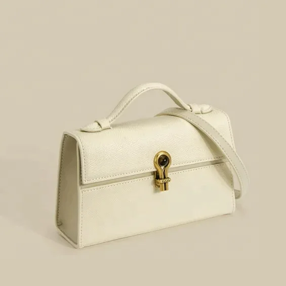 Custom Logo Fashion Simple Genuine Leather Ladies Purse And Handbags Luxury Elegant Shoulder Crossbody Bags For Women