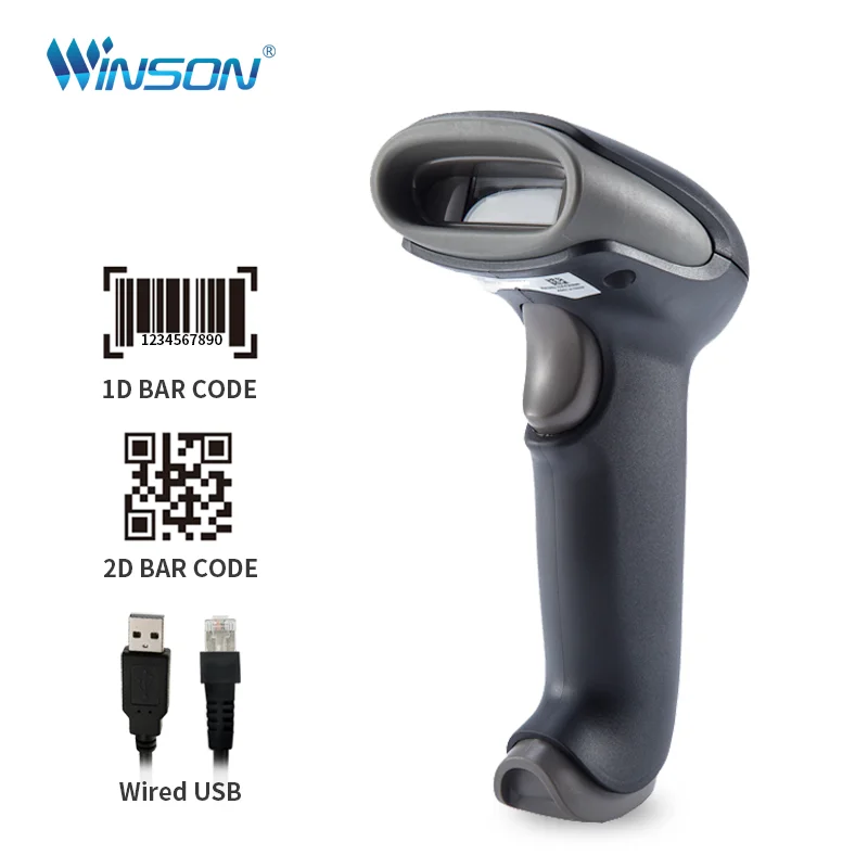 USB Wireless Barcode scanner reader 1D 2 D QR handheld barcode scanner