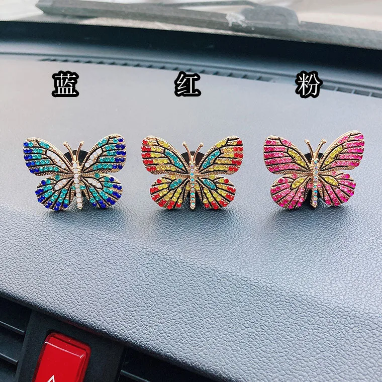 Car Air Vent Clip Air Freshener Auto Interior Decor Bling Fashion Butterfly Bee Aroma Diffuser Ornament Car Accessories