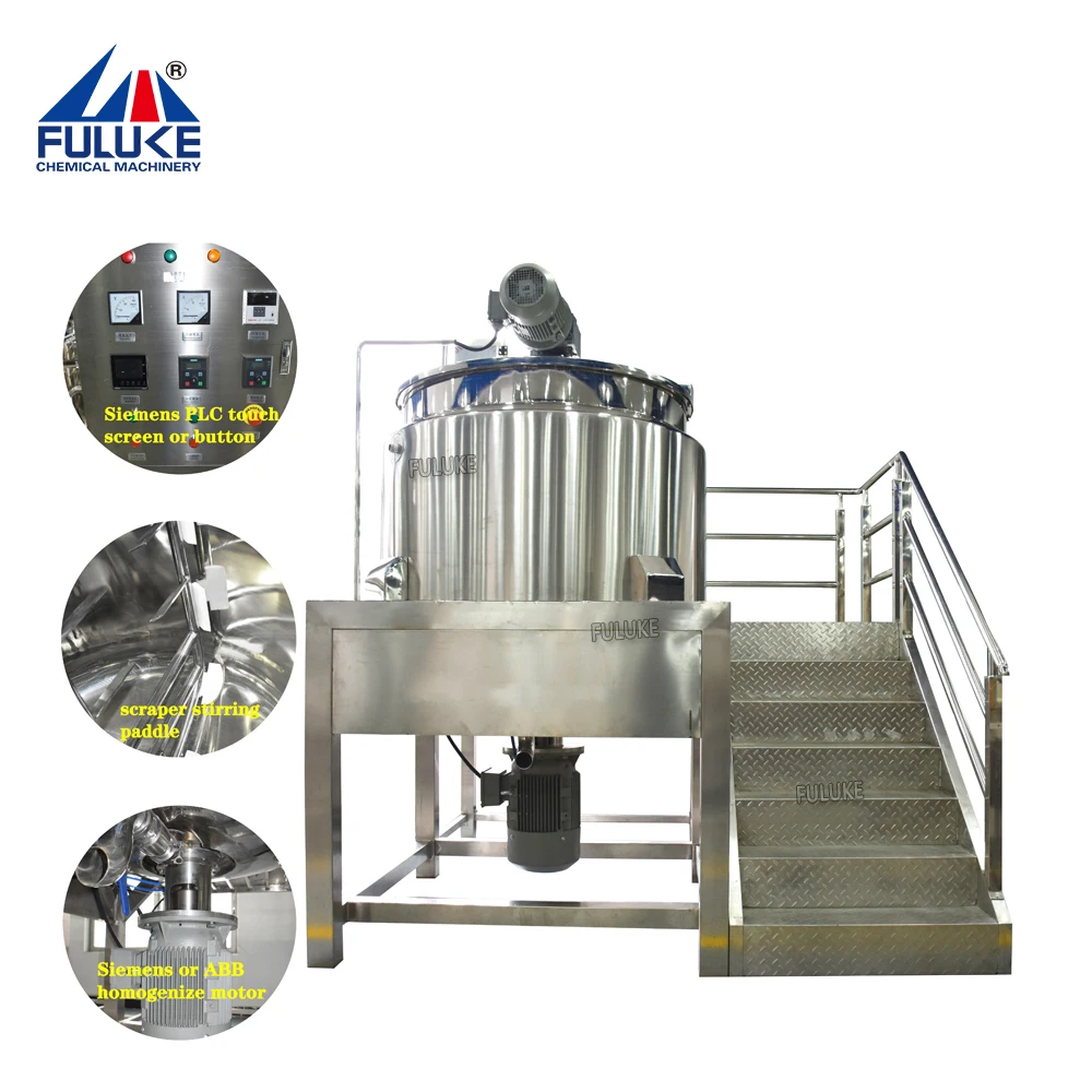 Steam Heating Homogeneous Emulsifying Equipment Mixing Machine Homogenizer Mixer Tank