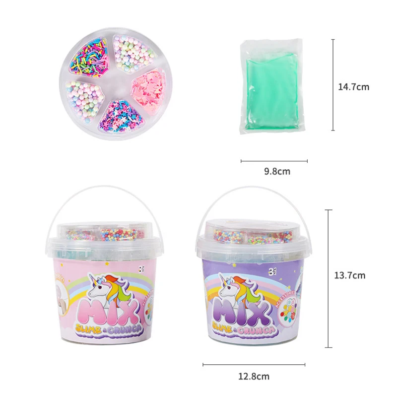 Toy Monster Slime Kit for Girls  Glow in Dark Slime Making Set for Kids Make Soft Slime Balls with Powder Boys Ideal Party Gift