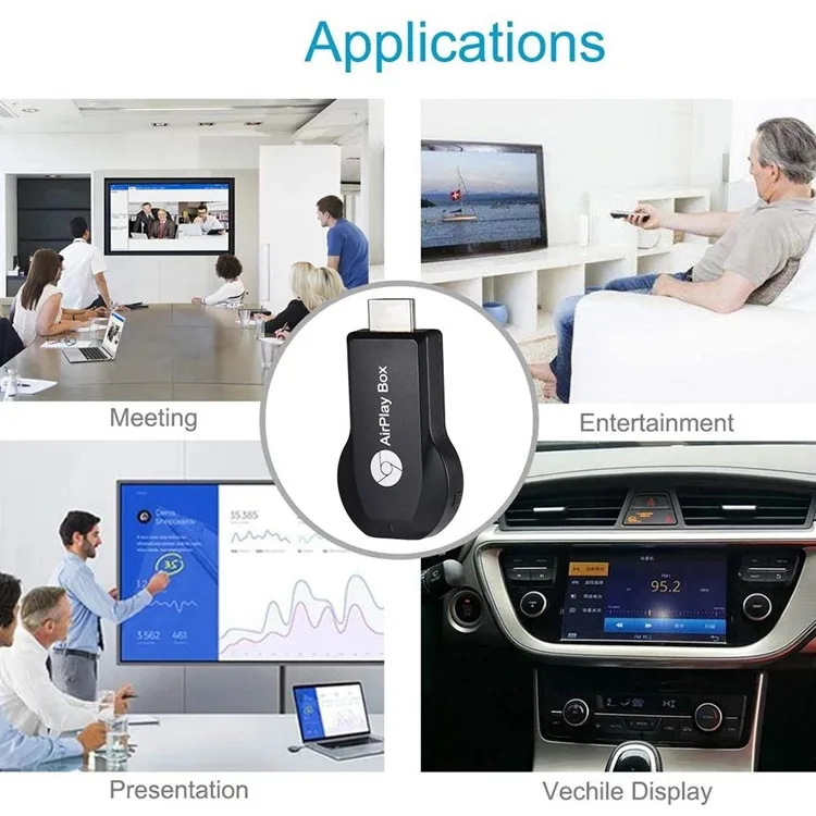 KUYIA M2 Plus TV Stick Wifi Display Receiver Anycast DLNA Miracast Airplay HDMI-compatible Android IOS Dongle