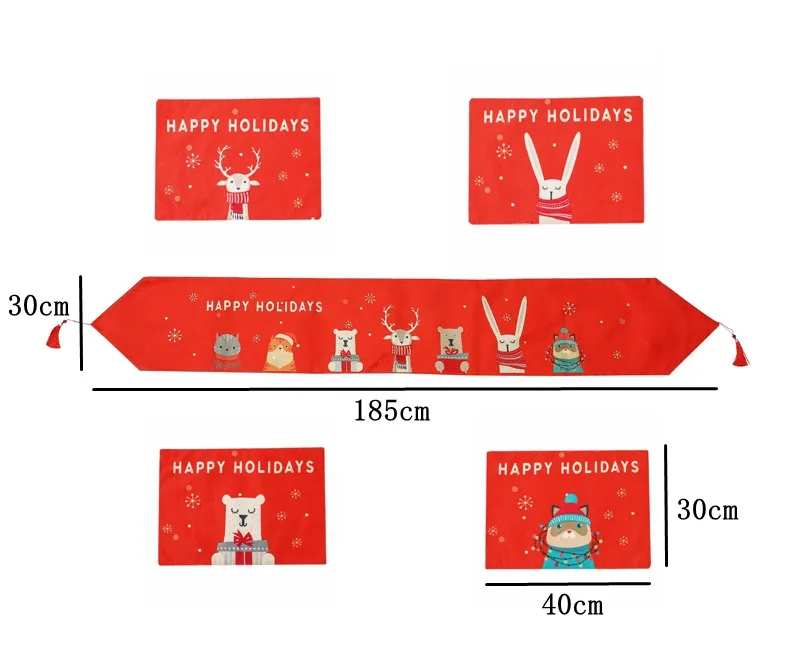 Linen Christmas Table Flag Tablecloth For Innovative New Christmas Decoration Restaurant  Indoor Christmas Decoration