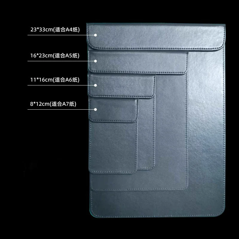 A4 Restaurant Bill Holder PU Leather Menu Board Guest Check Folder Bill Note Writing Pad Holder