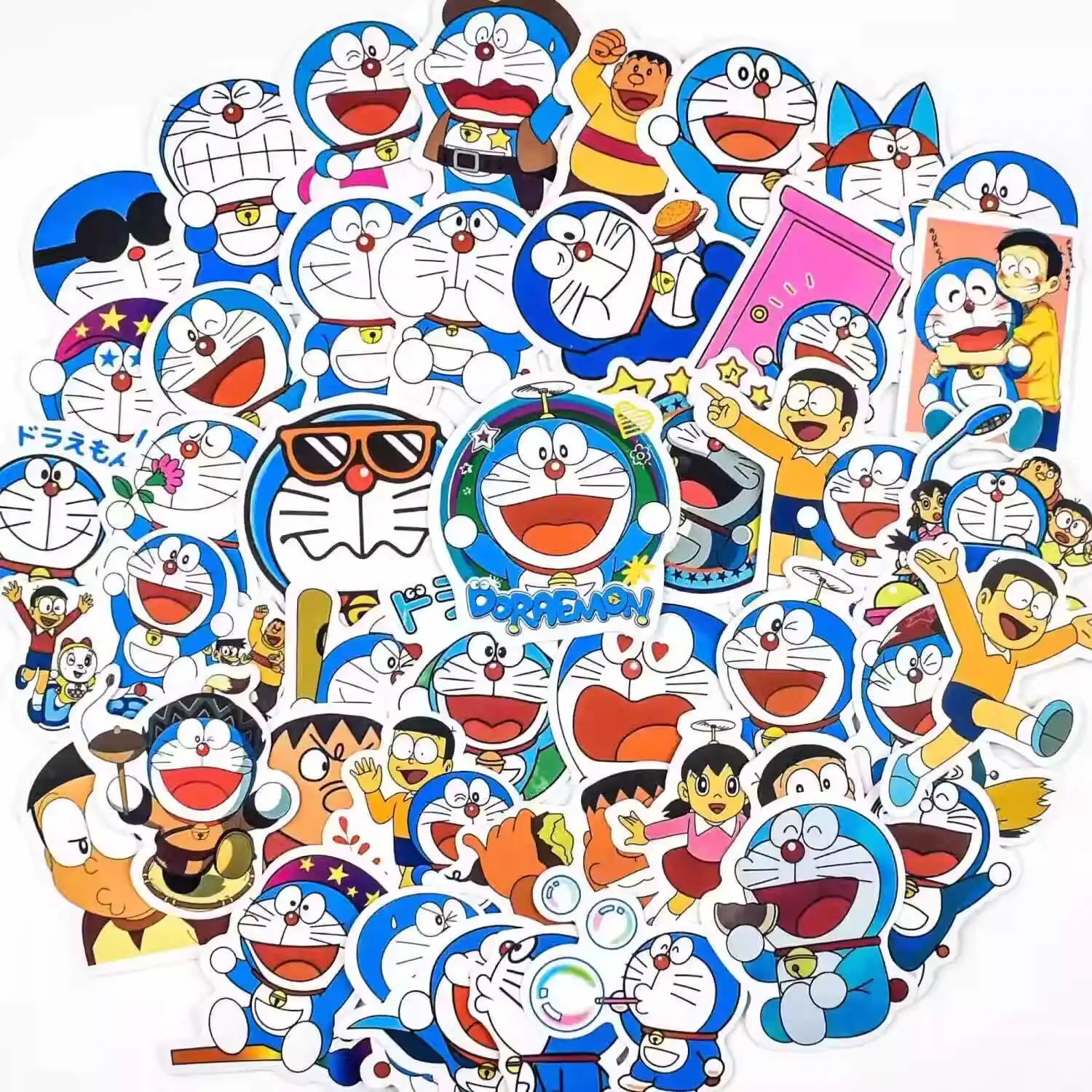 Наклейки Doraemon водонепроницаемые, для ноутбука, скейтборда, велосипеда, багажная гитара для подростков, детей, наклейка