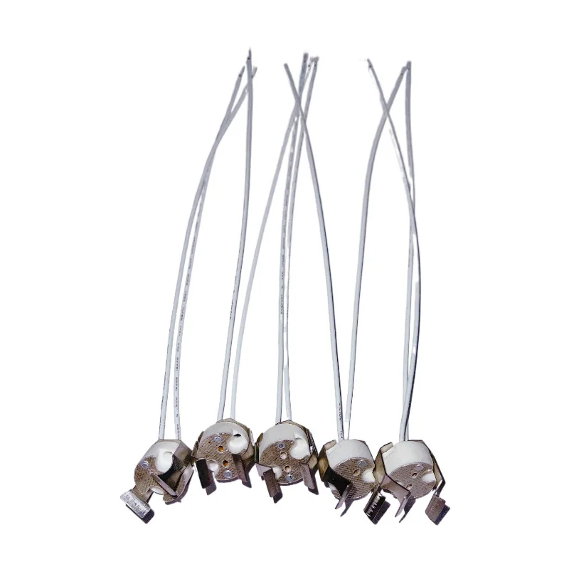 HoneyFly G5.3/GU5.3/G4/G6.35 Lamp Socket Holder 250V 2A Converter Connector Silicone Teflon Wire Halogen Bulb Base Adapter