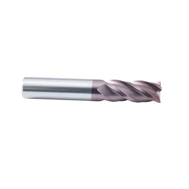 HRC55 flat end mill  cnc machine tool HRC55   4 flute end mills milling cutter Length 200 mm