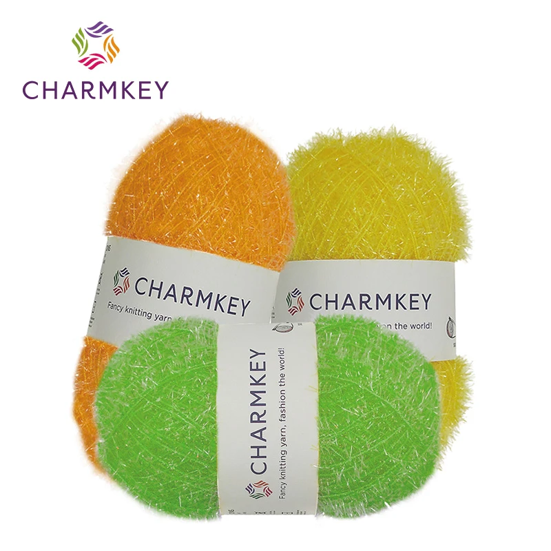 Dishwashing towel glass polyester yarn DIY hand made doll gold thread woven bag bright yarn