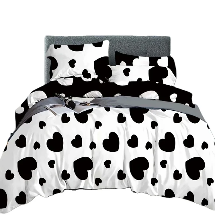 digital print famous brand style 6 piece cotton queen bed duvet cover sets for home