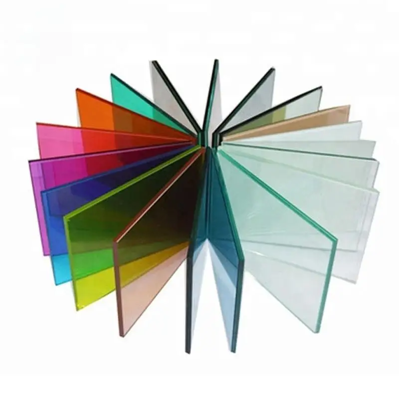 laminated glass manufacturer Colored tinted reflective tempered laminated glass decorative curtain wall window Laminated glass