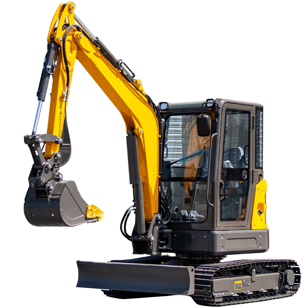 CE EPA Approved 3800kgs Construction Machinery Small Digger Mini Bagger Towable  Mini Excavators