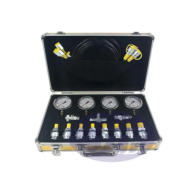 Excavator Parts Hydraulic Pressure Gauge Portable Hydraulic Pressure Test Kit
