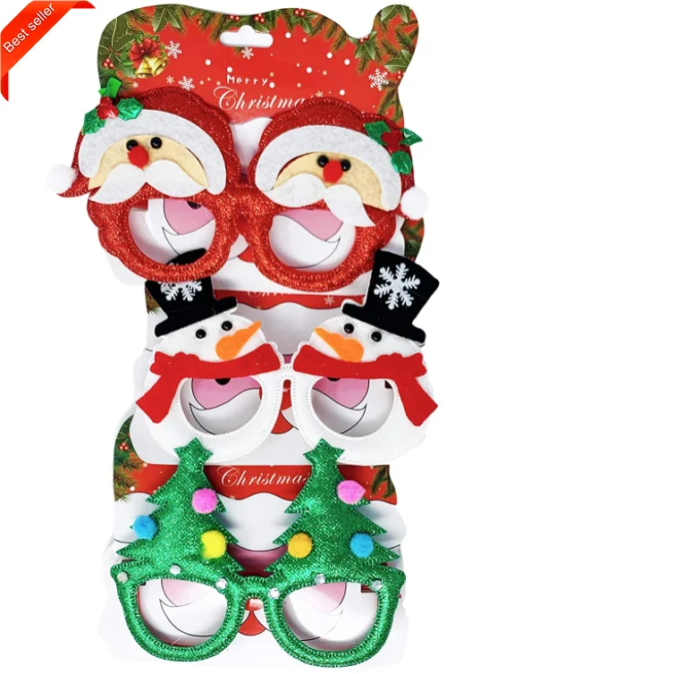 Wholesale Custom High Quality Christmas Theme Party Glasses Make Decoration Creative Glasses Frame Funny Gifts Party