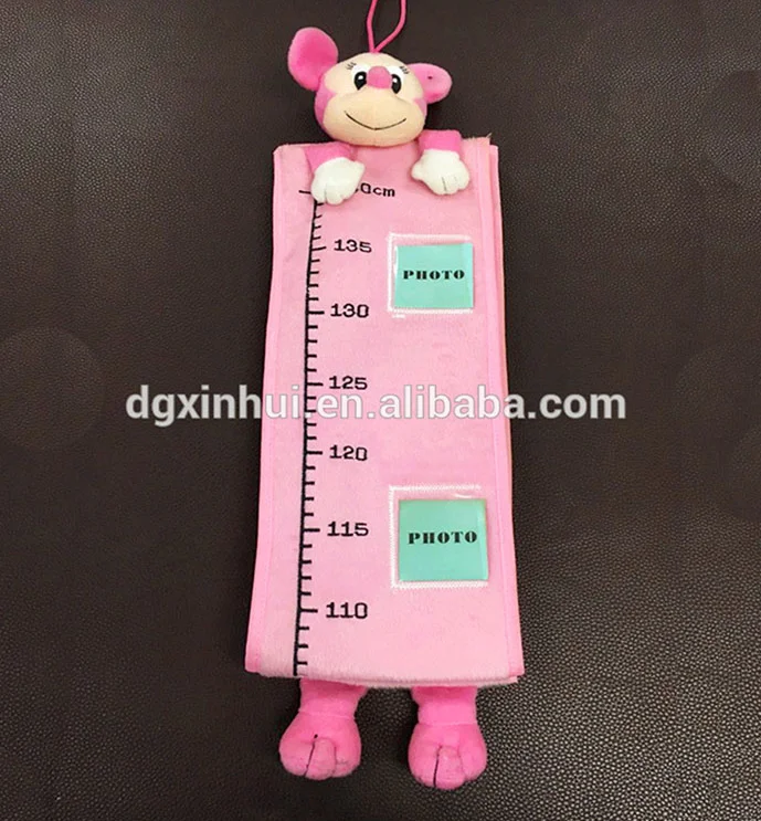 Modern design growth chart foldable grow with animal cotton waterproof kids ruler
