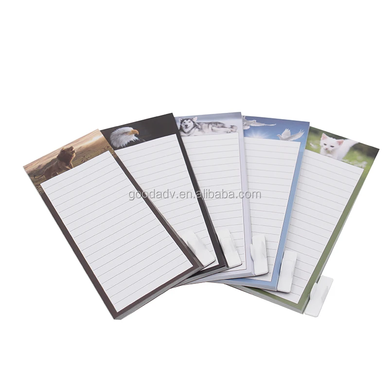 Free samples CMYK offset printed computer rubber custom  magnetic note pad  memo notepad in custom