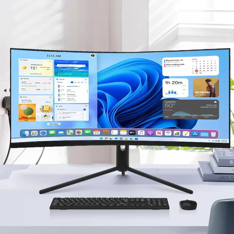 2024 New Model Selling Big Size Screen Gaming Desktop Computer 34 inch All-in-one PC i9 i7 i5 i3 AIO Business Gamer Monoblock 2K