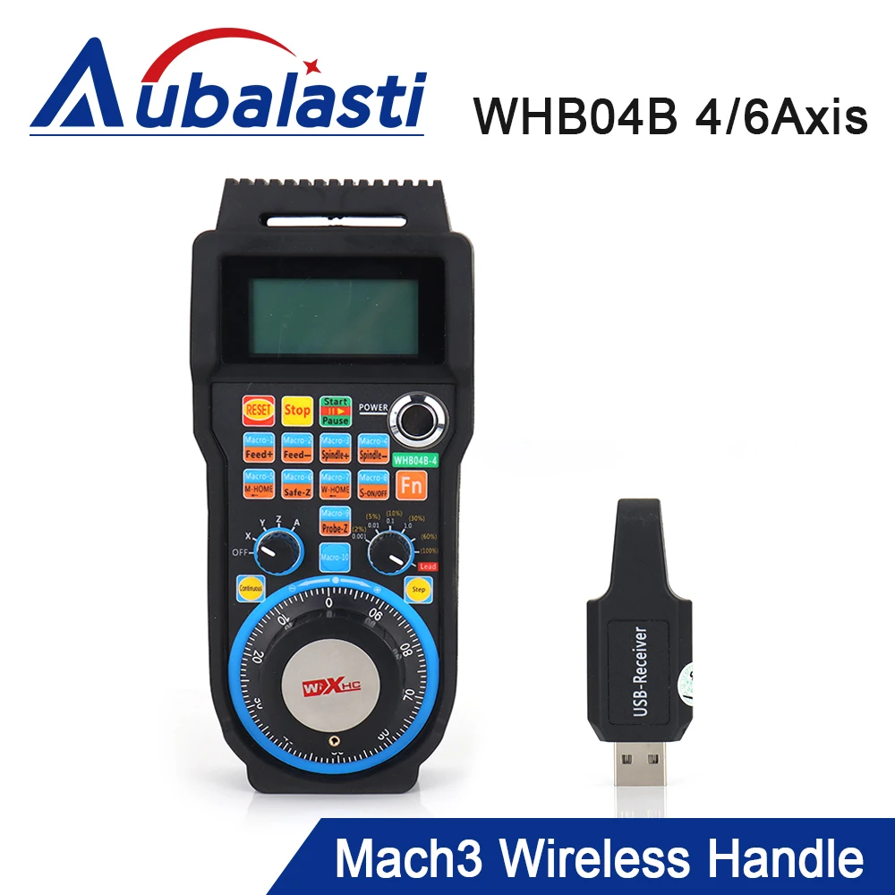 Aubalasti XHC ЧПУ Mach3 беспроводной токарный станок для штурвал задвижки WHB04B MPG Подвеска Маховик 4 оси 6 USB приемник фрезерного