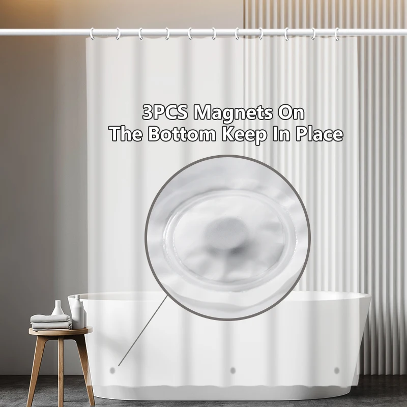 High Quality shower curtain transparent hotel modern bathroom curtain Dingxin Factory Wholesale 180*180cm
