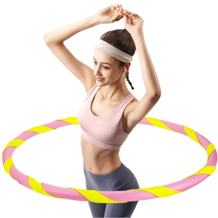 Оптовая продажа розовый плюс размер фитнес Утяжеленный 360 градусов брюшной мышцы талии тренер массаж хула кольцо фитнес