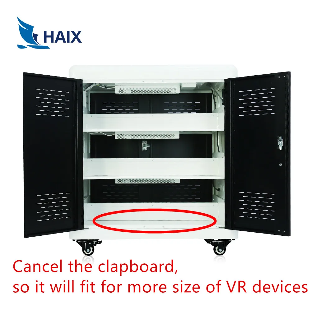 
VR30 Safety Storage Cellphone Tablet UVC Disinfection Charging Cabinets Carts for VR Headsets 