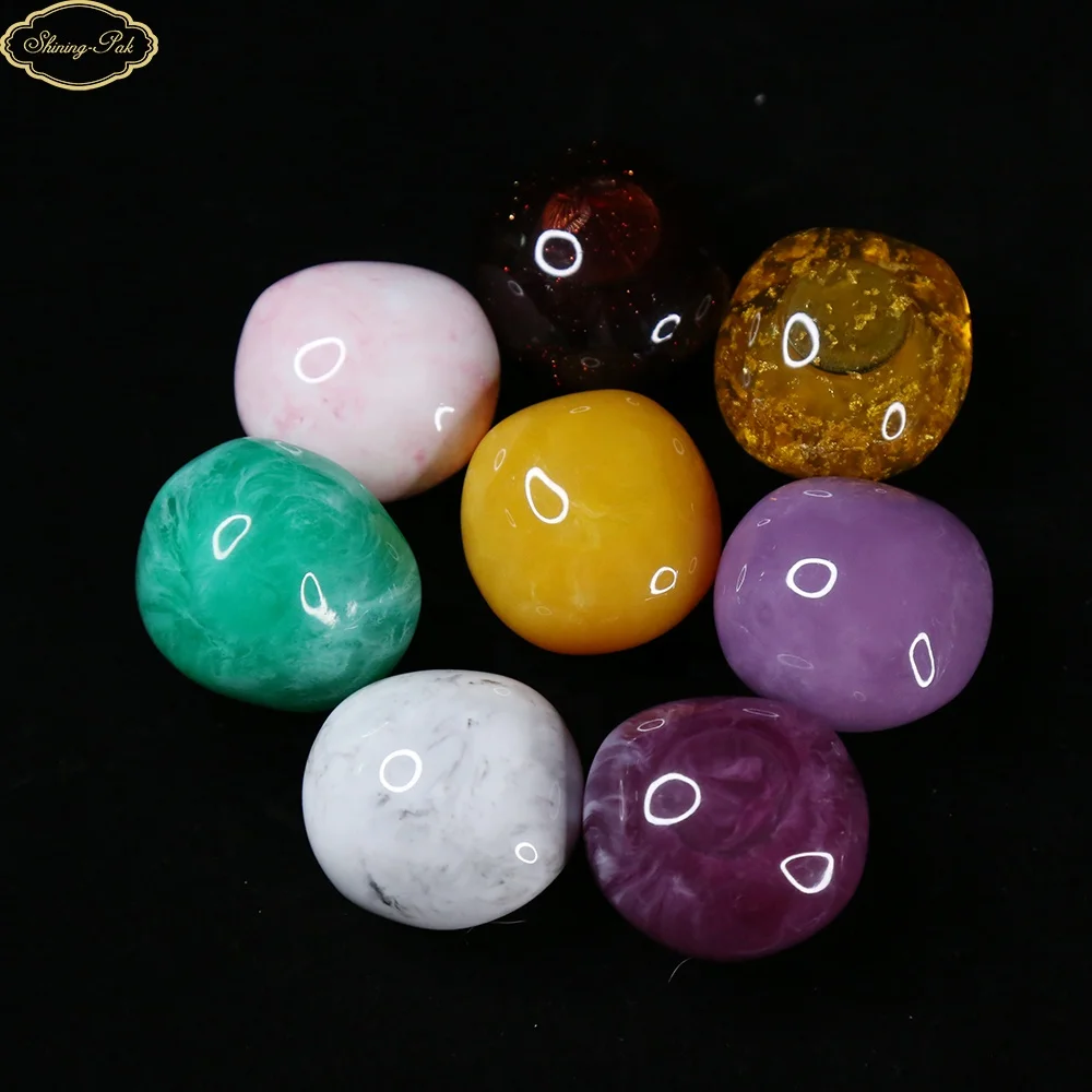 Manufacturer Wholesale Oem Round Natural Stone Shaped Fancy Resin Empty luxury Perfume Bottle Cap