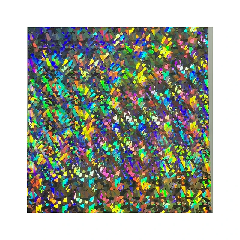 Hot sale colored gold broken glass thermal laser film for product packaging appearance