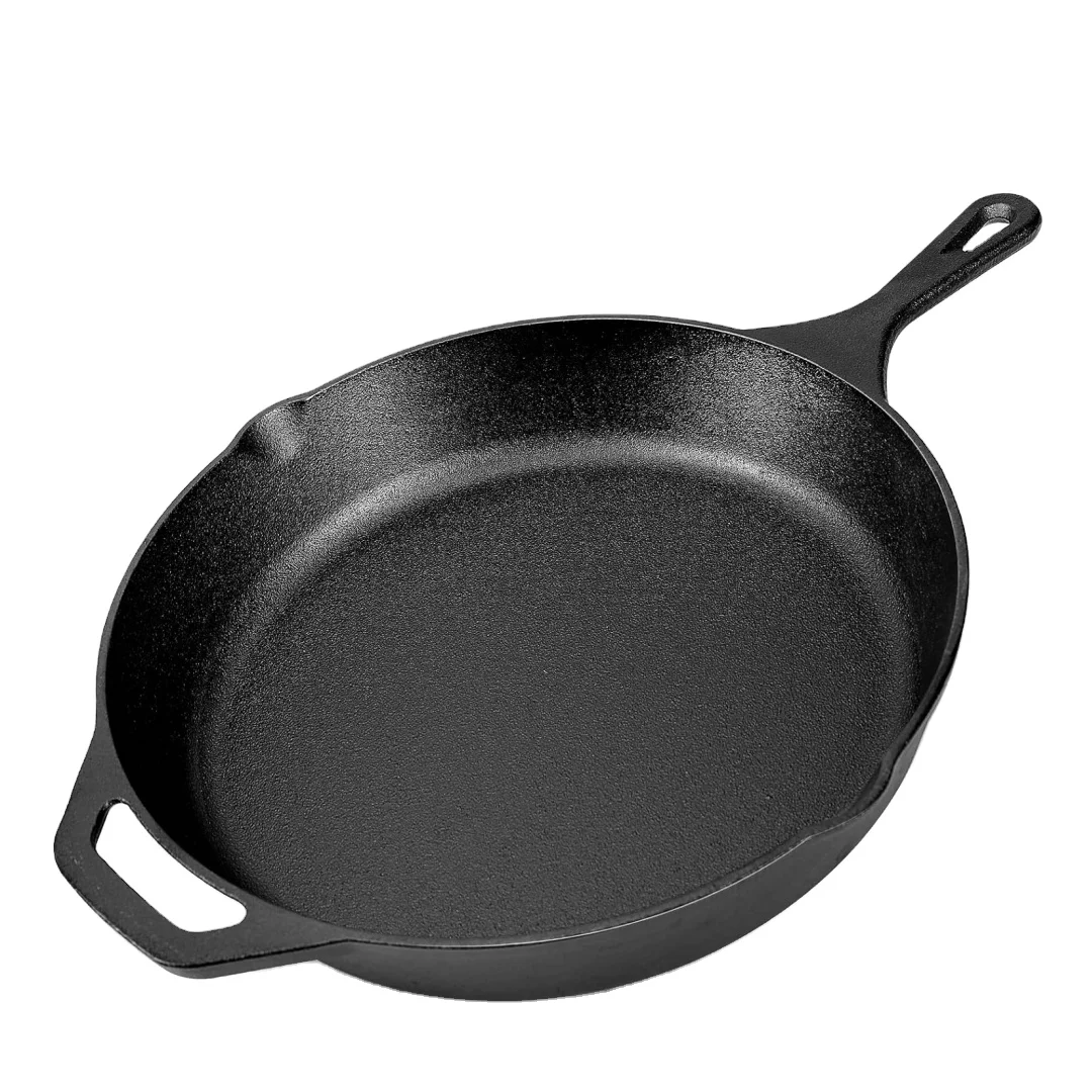 pre seasoned 8 10 12 inch cast iron frying skillet pan factory supplying