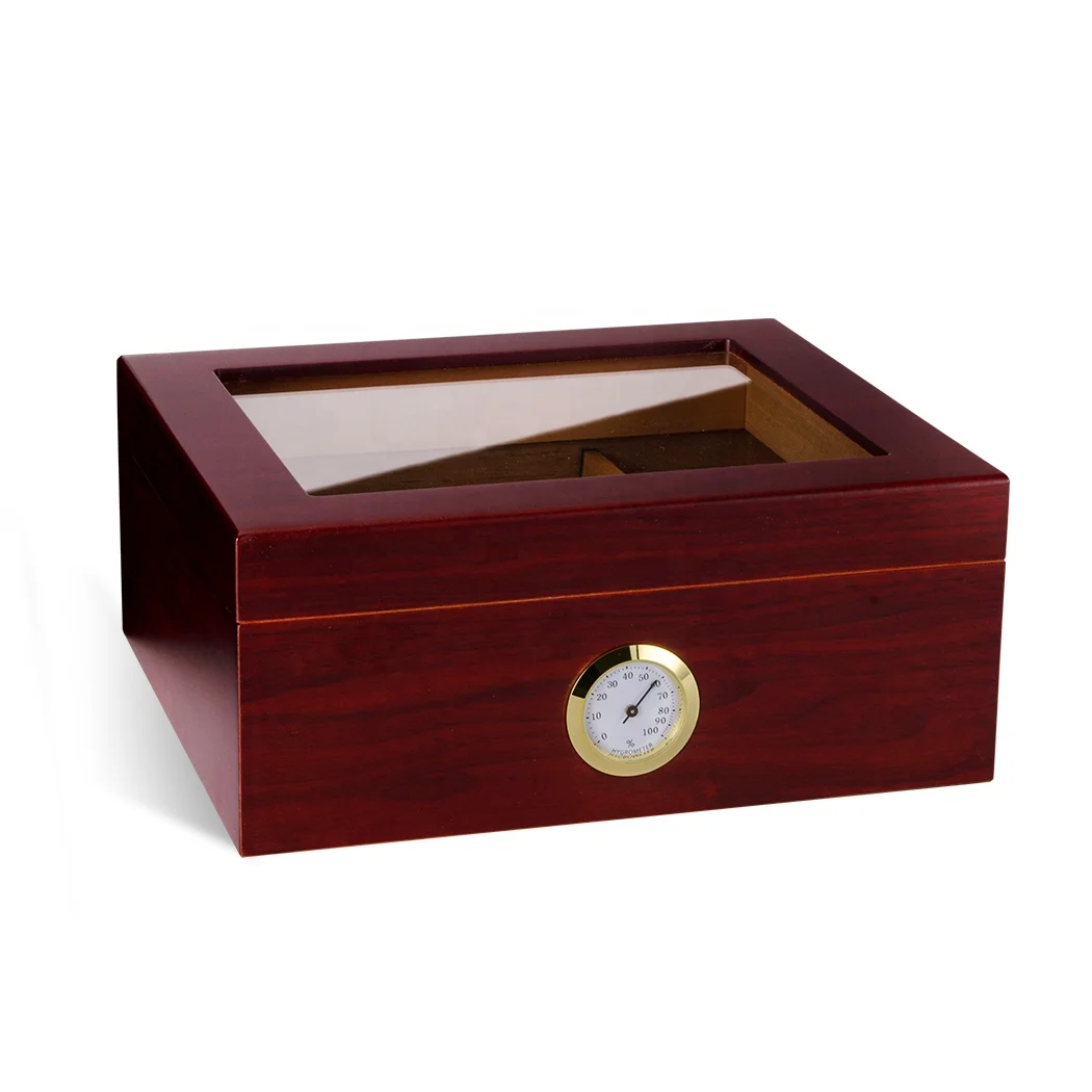 Custom Carbon Fiber Cigar Humidor Box Wood Cigar Cases
