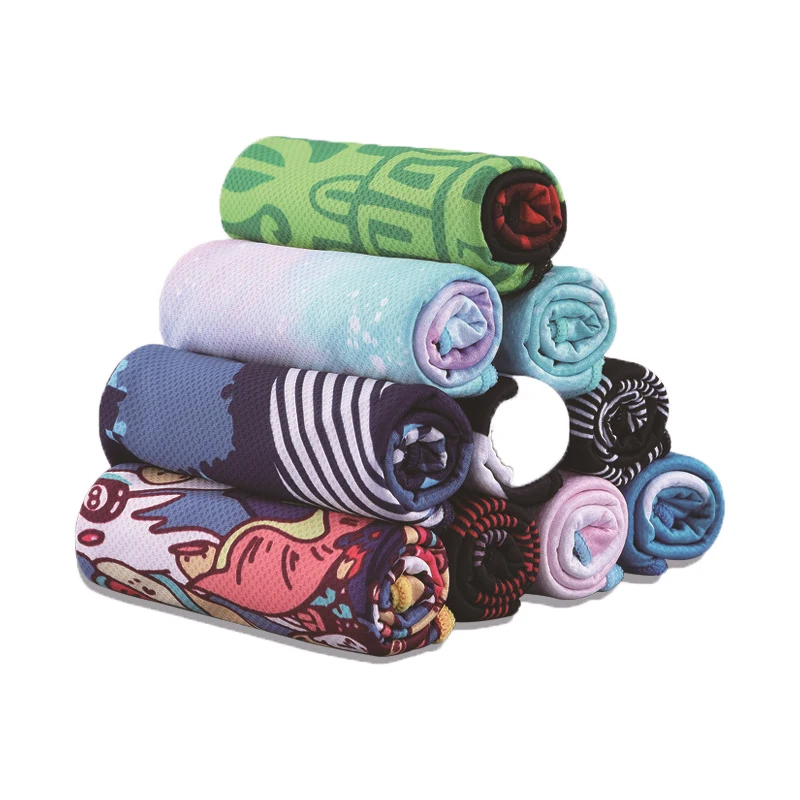 Cool and dry sports ice towel in summer, breathable, refreshing and sweat absorbing, with various printing styles