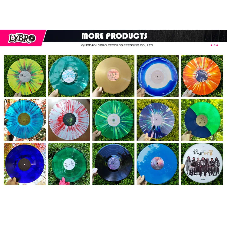 Free Sample Word Class Multiple Color Weight Options Green Splatter Lp Vinyl Record Pressing