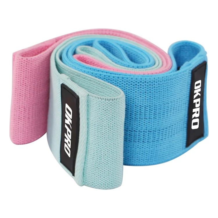 OKPRO Colourful Elastic Fitness Exercise Fabric Resistance Hip Circle Bands
