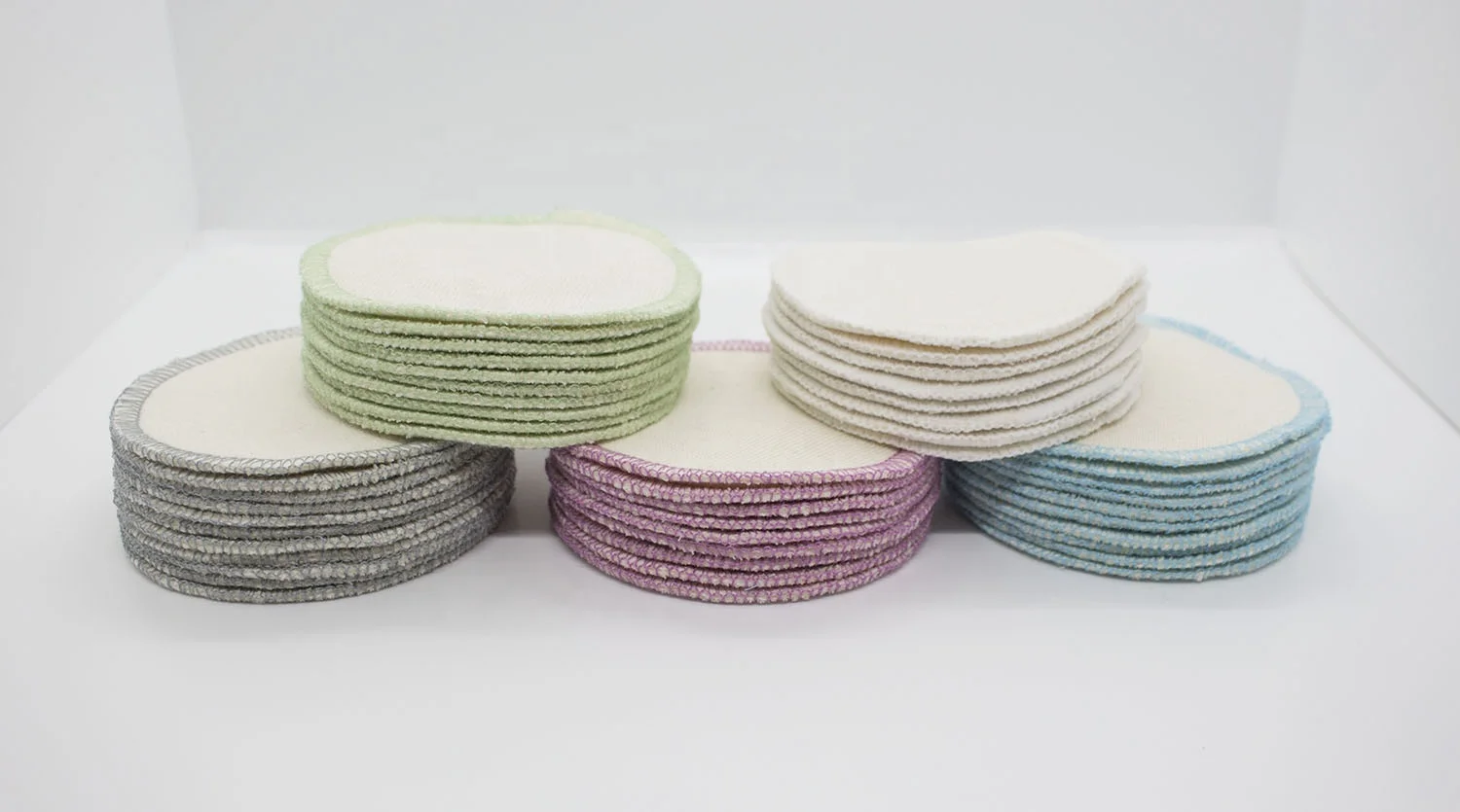 100% natural hemp makeup remover pads reusable hemp organic cotton facial rounds anti-bacterial cosmetic make up removal wipe